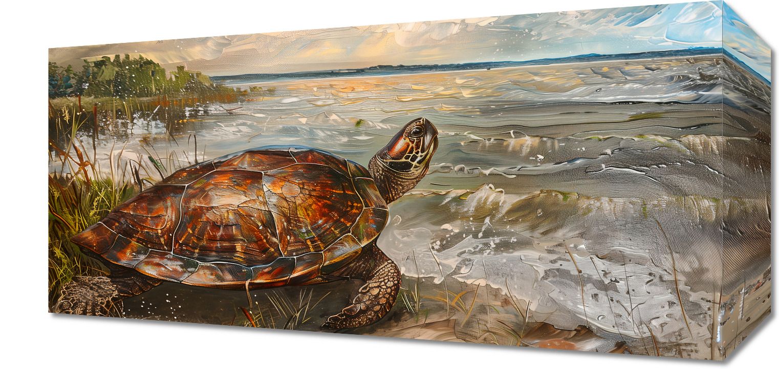 Obraz 40x20cm Nadmorski Żółw