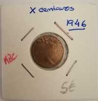 X centavos de 1946, Bronze MBC