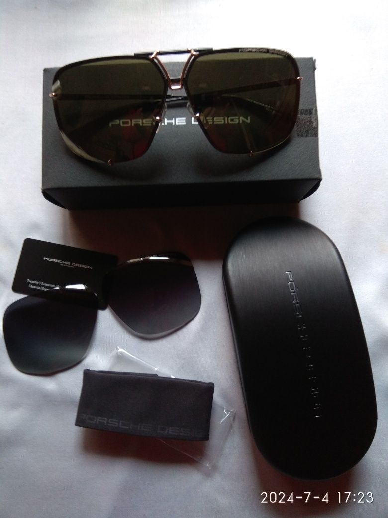 Okulary Porsche Design przeciwsłoneczne / tytan / filtr UV / nowe