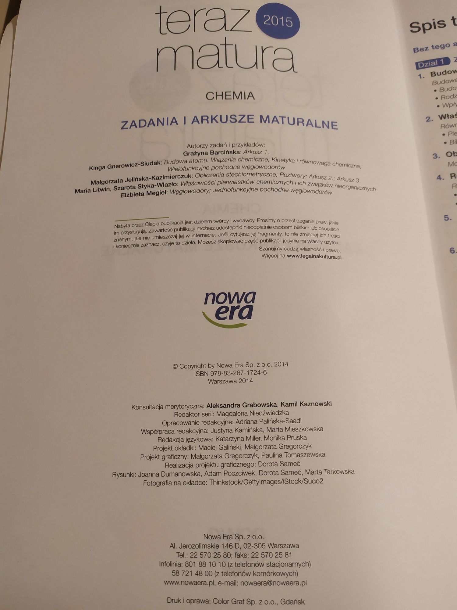 Teraz matura 2015 Chemia zadania i arkusze maturalne