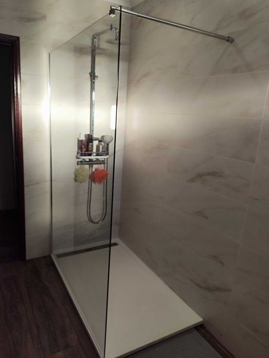 Painel de duche fixo com vidro temperado 138cmx190cm