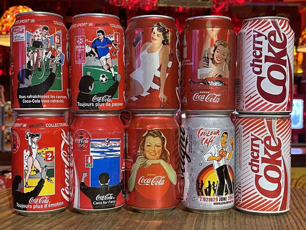 Coleções de latas coca-cola