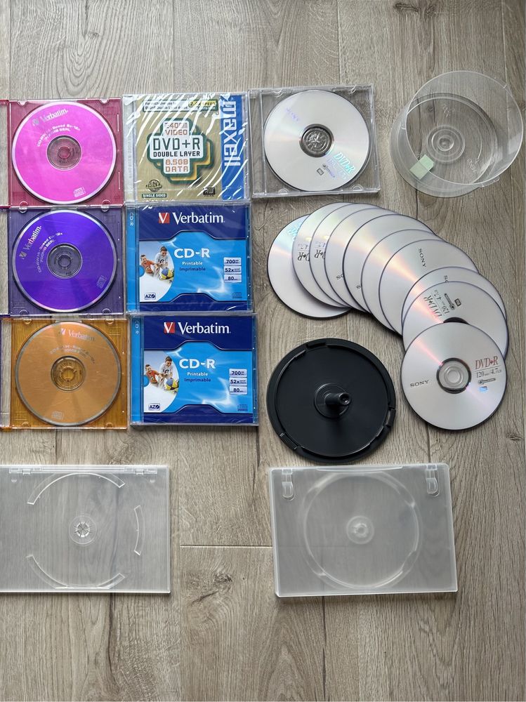 DVD+R, CD-R - kilkanaście sztuk