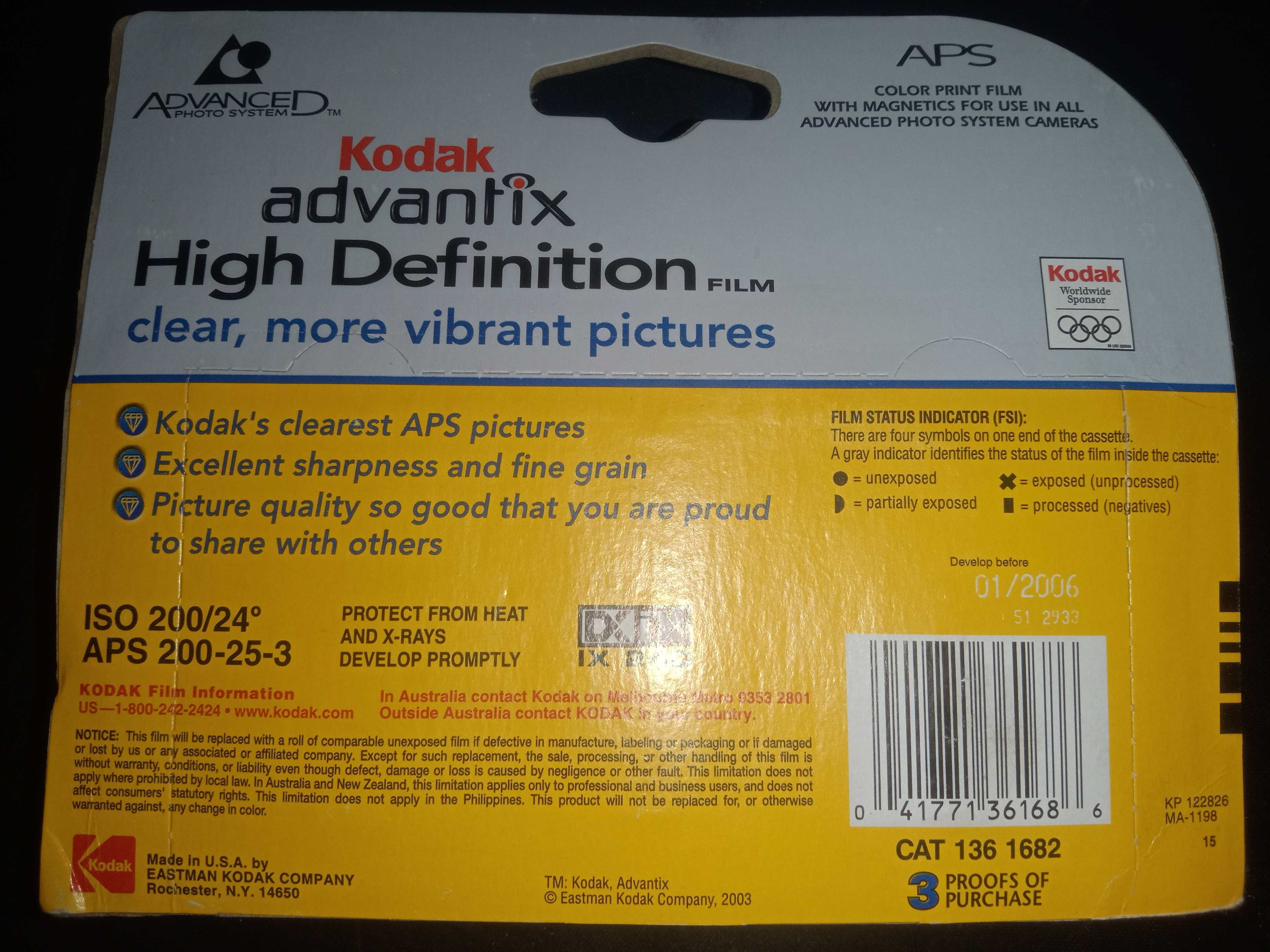 3x Kodak Advantix APS 200 ISO