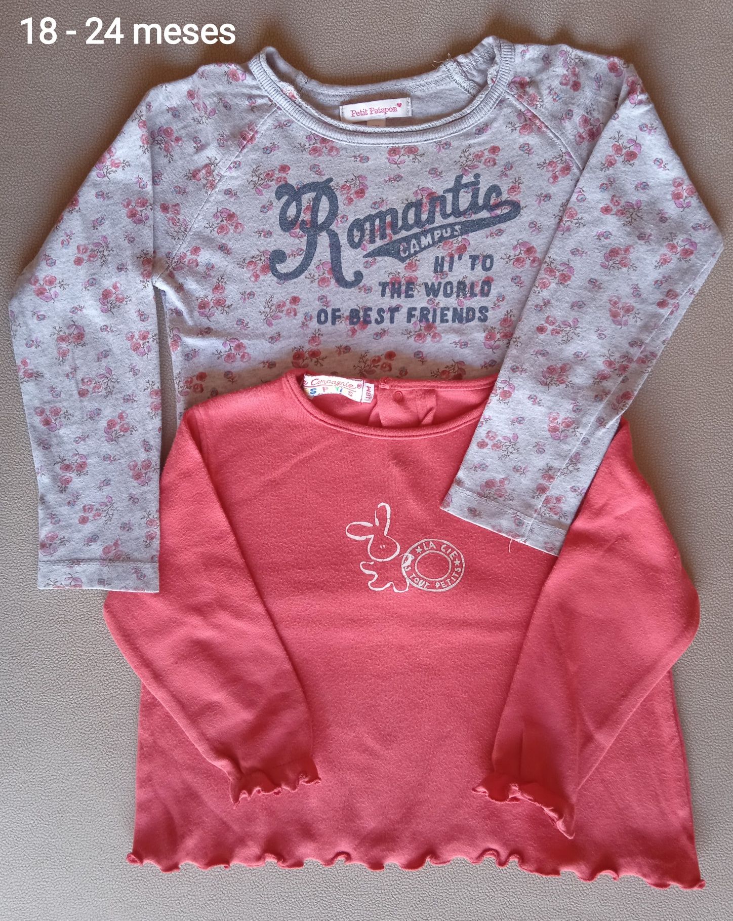 Blusas compridas 9 - 36 meses