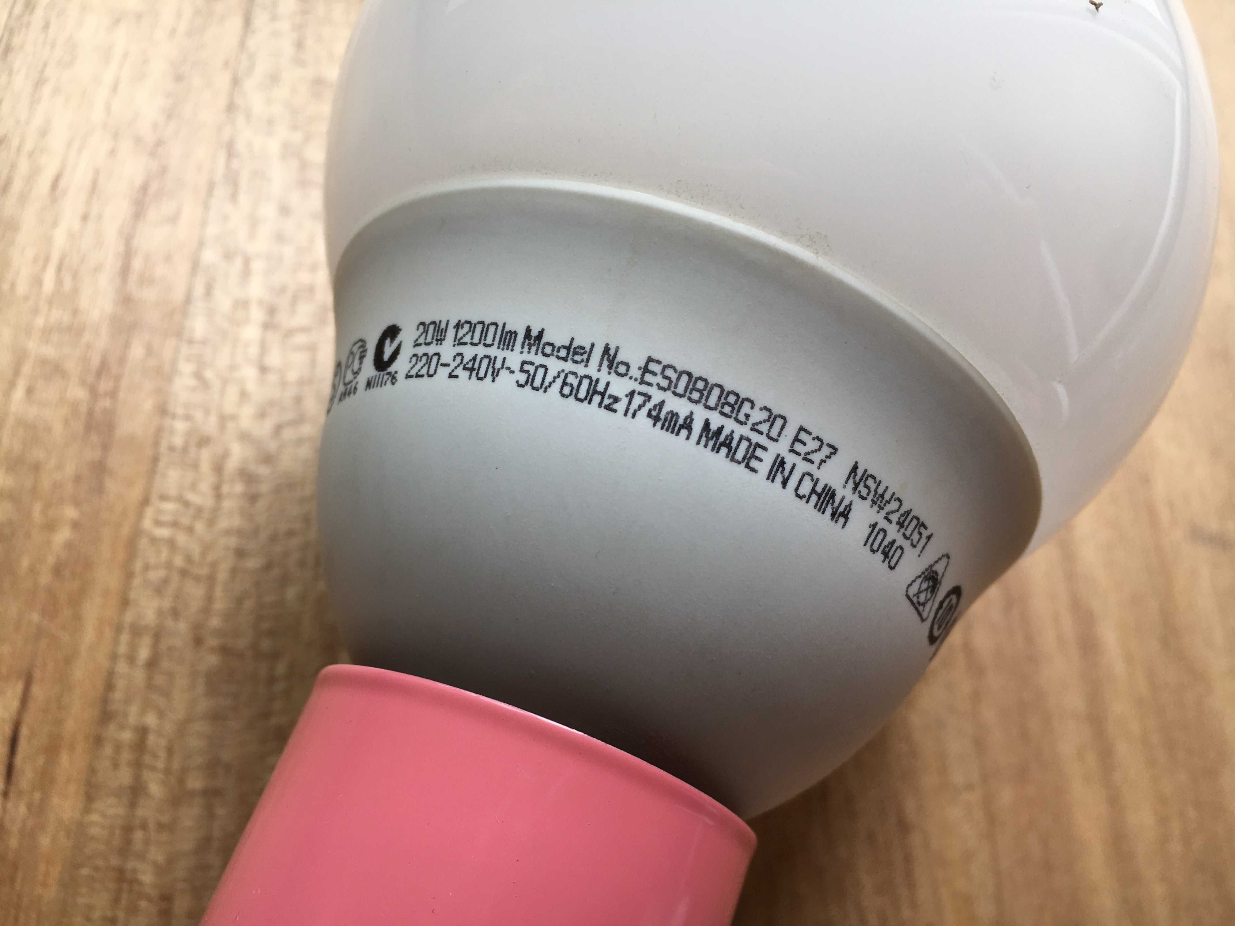Lampa ścienna / Kinkiet Loft Metal Compact / Różowy kinkiet