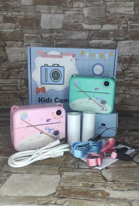 Дитячий фотоапарат P1 Spaceman / Миттєвий друк / Карта пам'яті 32 Гб