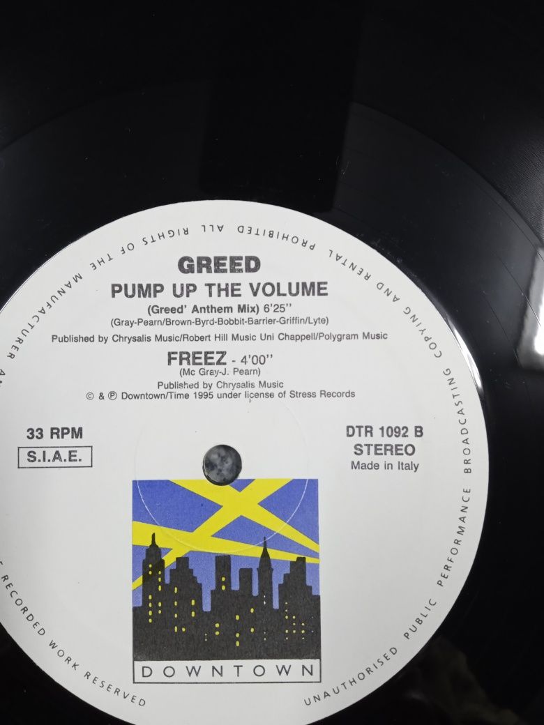 Greed- Pump up The Volume ( vinil usado)