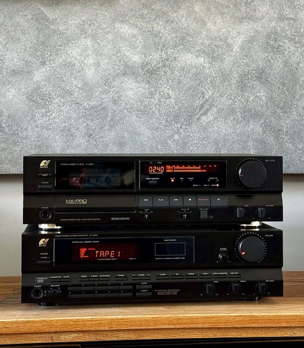 Sansui Rz 3000 amplituner plus Sansui D-x301i odtwarzacz kasetowy