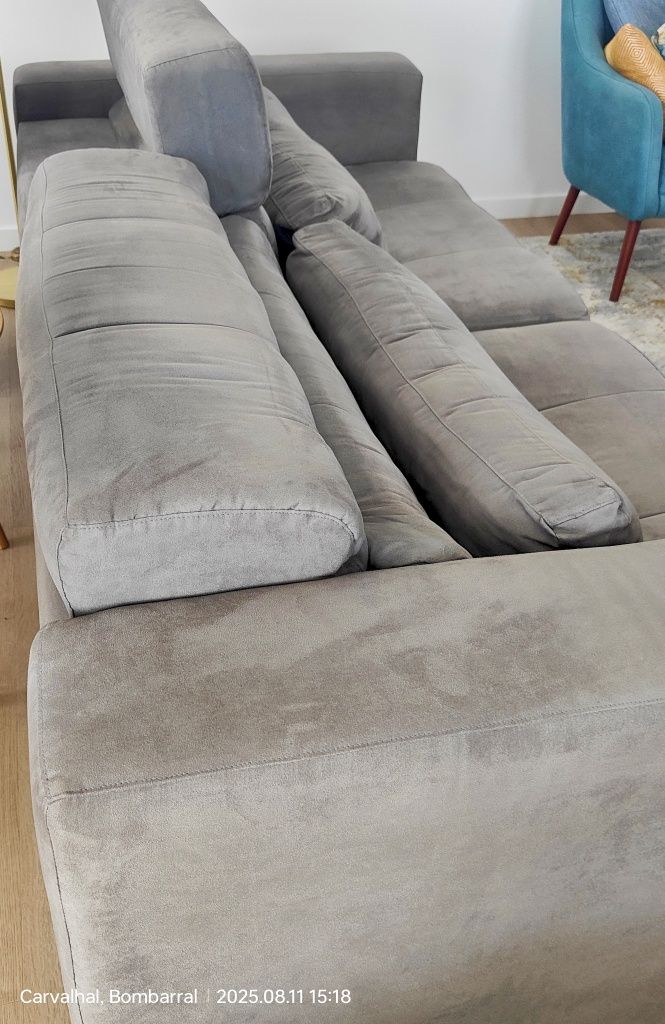 Sofá 3 Lugares, excelente estado, com chaise reversível