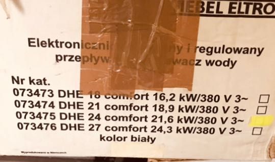 Przepływowy Ogrzewacz wody STIEBEL ELTRON elektroniczny 24 kW/380 V