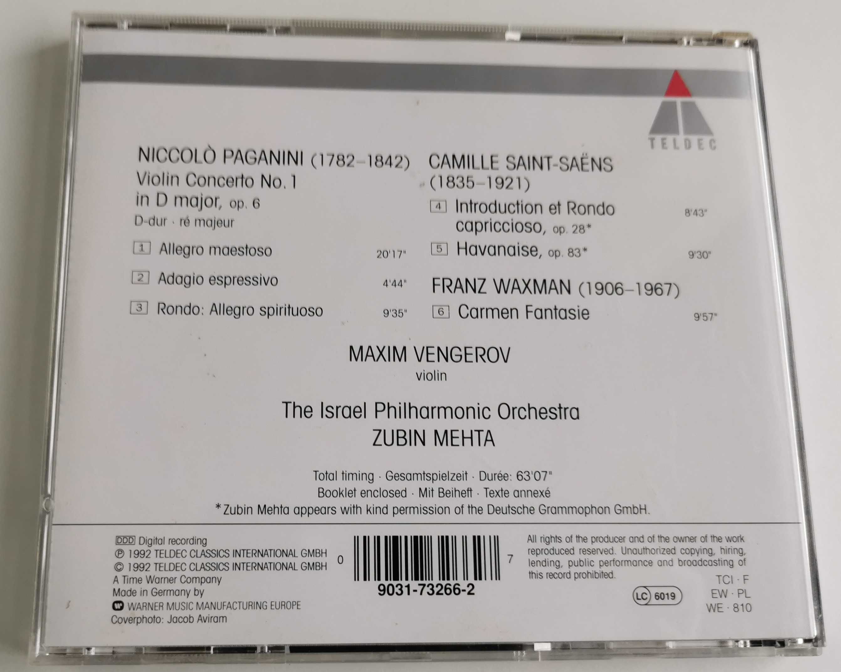 CD - Maxim Vengerov - The Israel Philarmonic Orchestra
