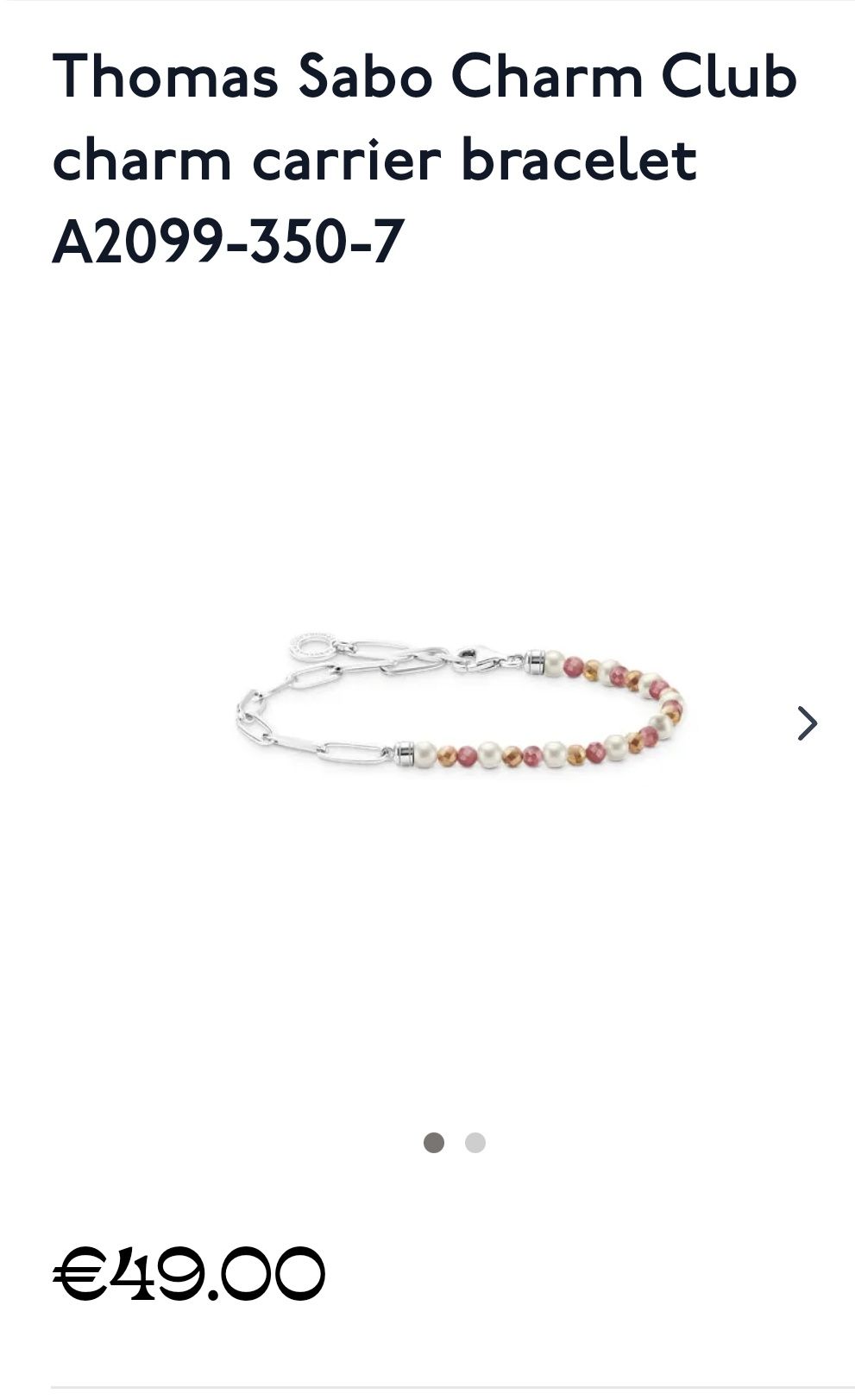 Дитячий срібний браслет Thomas Sabo Charm, оберіг