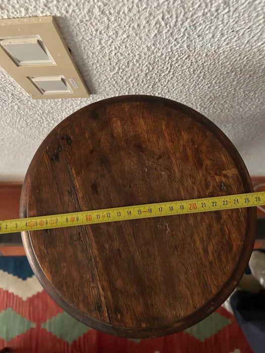 Peanha base em madeira, vintage