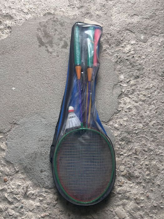 Raquetas de badminton com pena