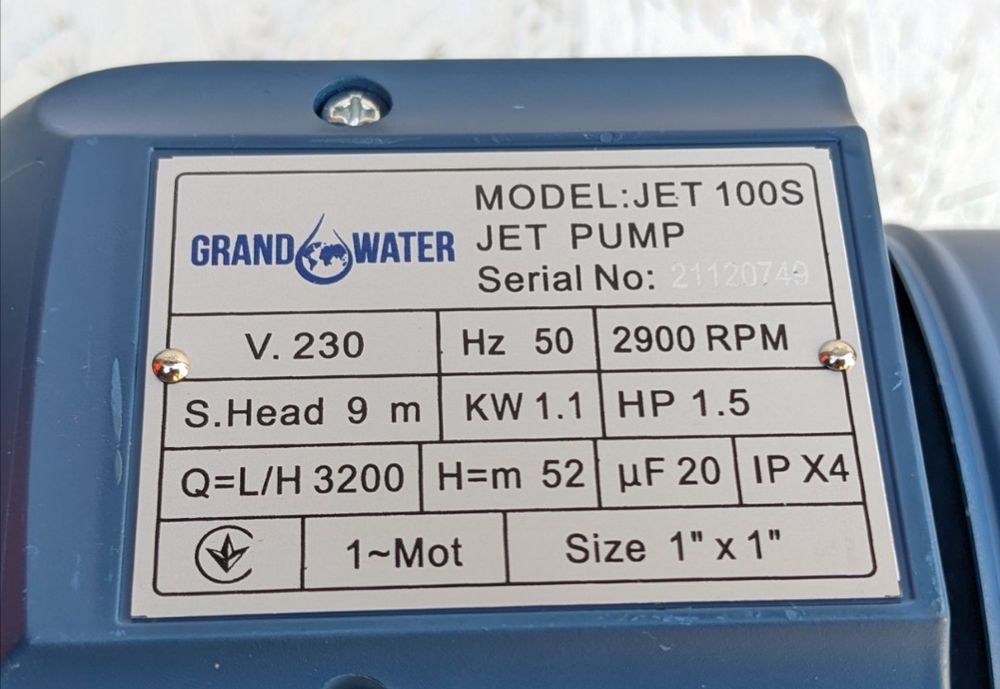 Насос JET 100S + SKR 6 Euroaqua. Насосна станція, насосная станция
