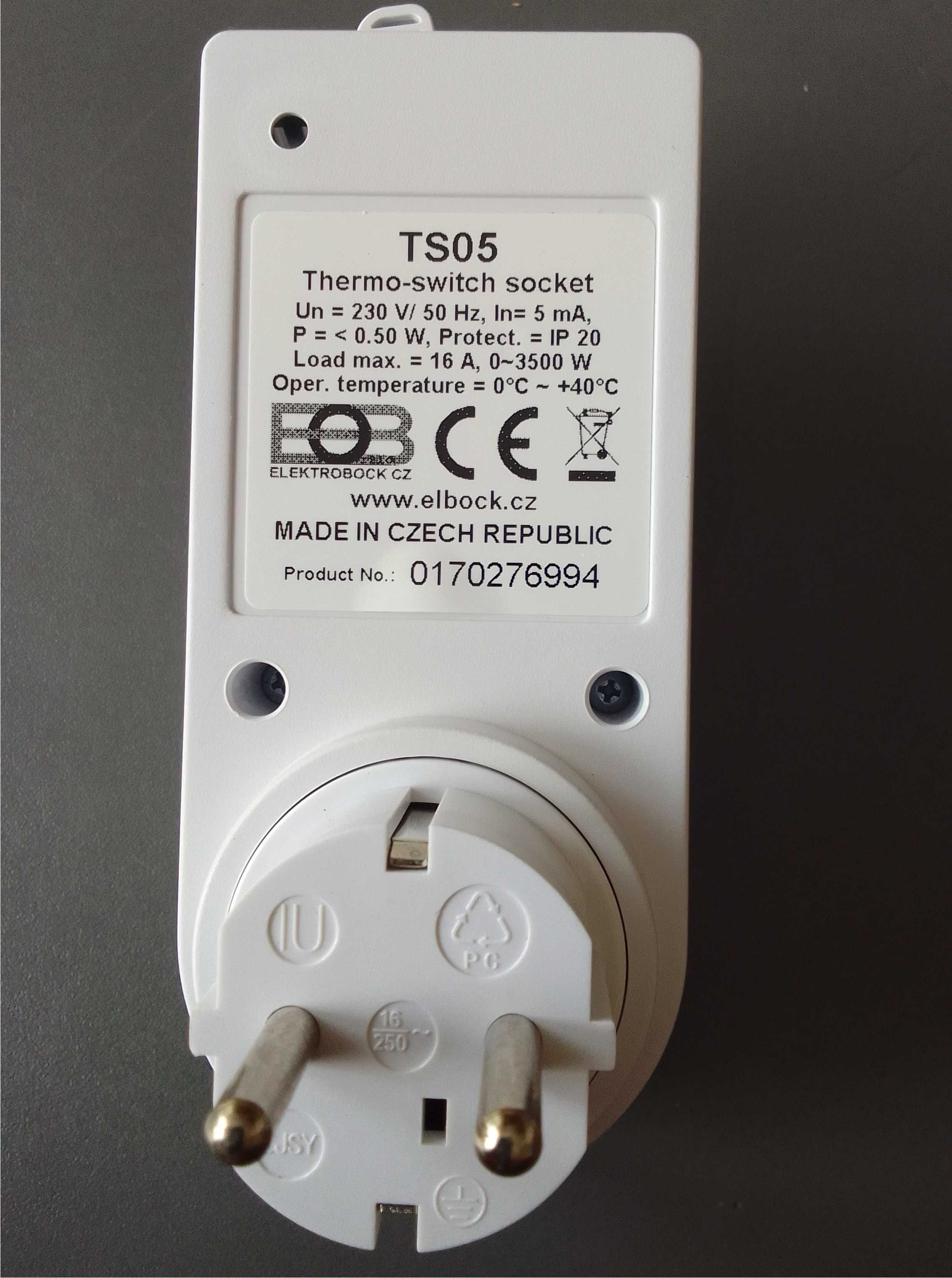 Sterownik termostat grzejników Elbock TS05 Wyłącznik termiczny NOWY