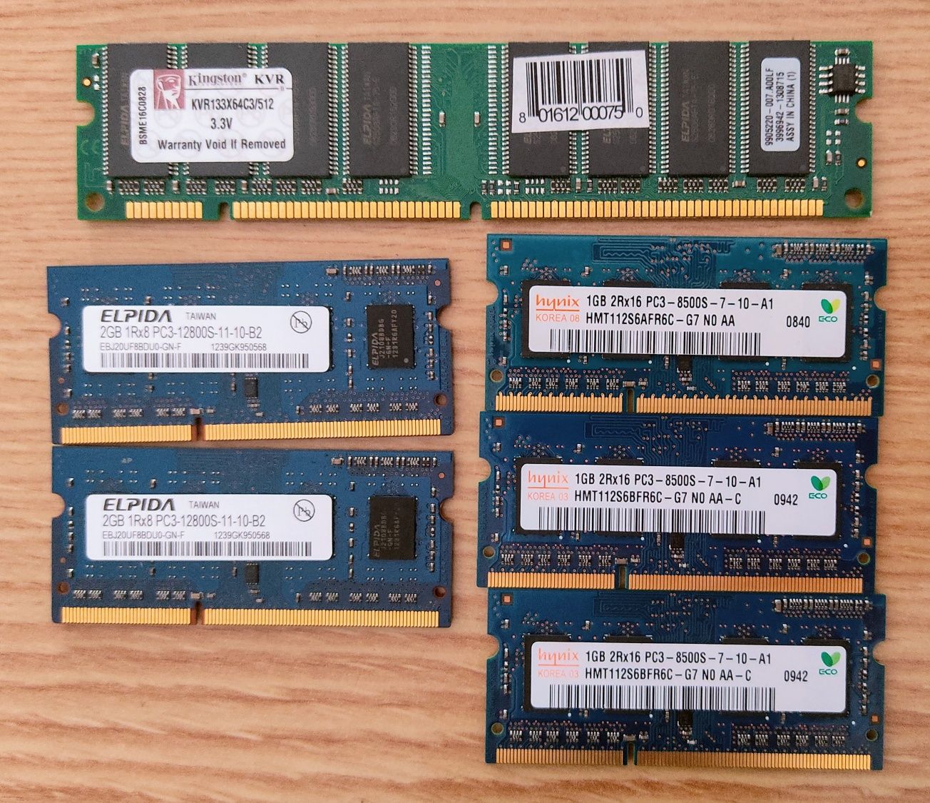 Lote de memórias RAM DDR3