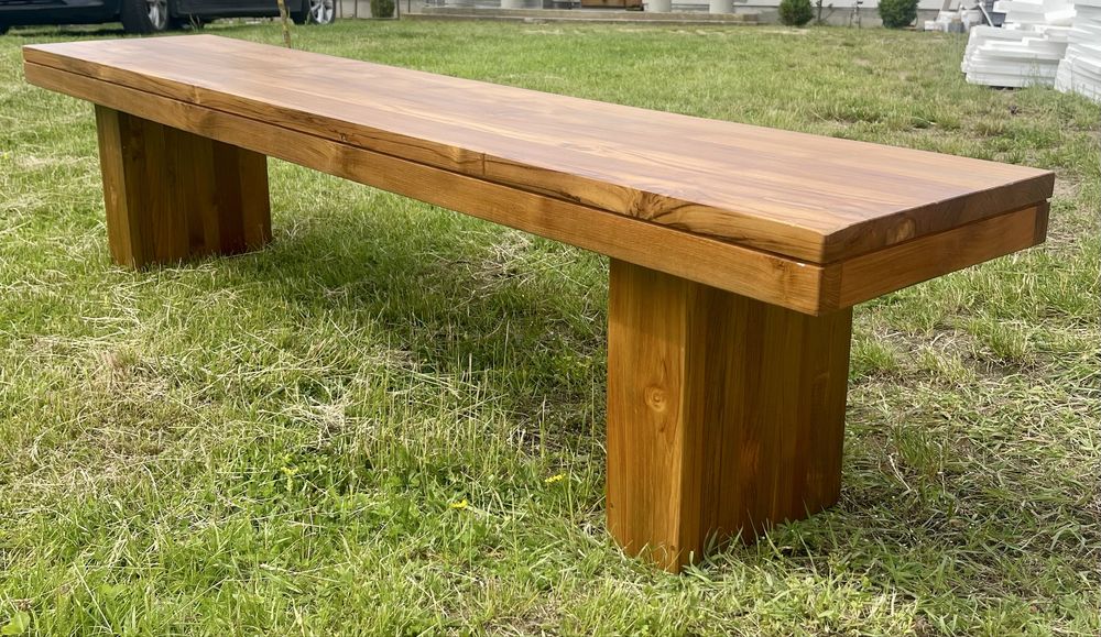 Drewniana ławka pomocnik farm house / japandi