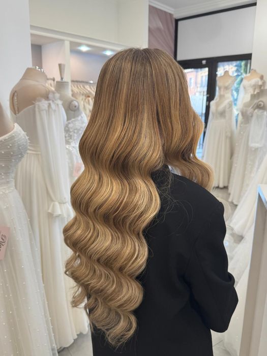 Włosy naturalne Clip In 60 cm 6 taśm 130 gramów #6/18 Toffi Baleyage