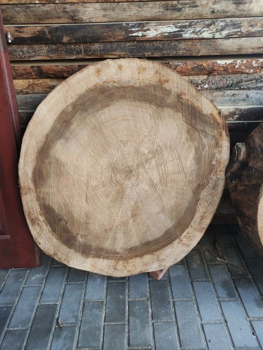 Stolik pień z topoli średnica okolo 100 cm na stoły pień stół ogordowy