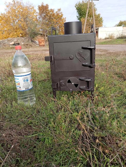 Маленька пічка буржуйка бліндажна мала печь походная печка блиндажная