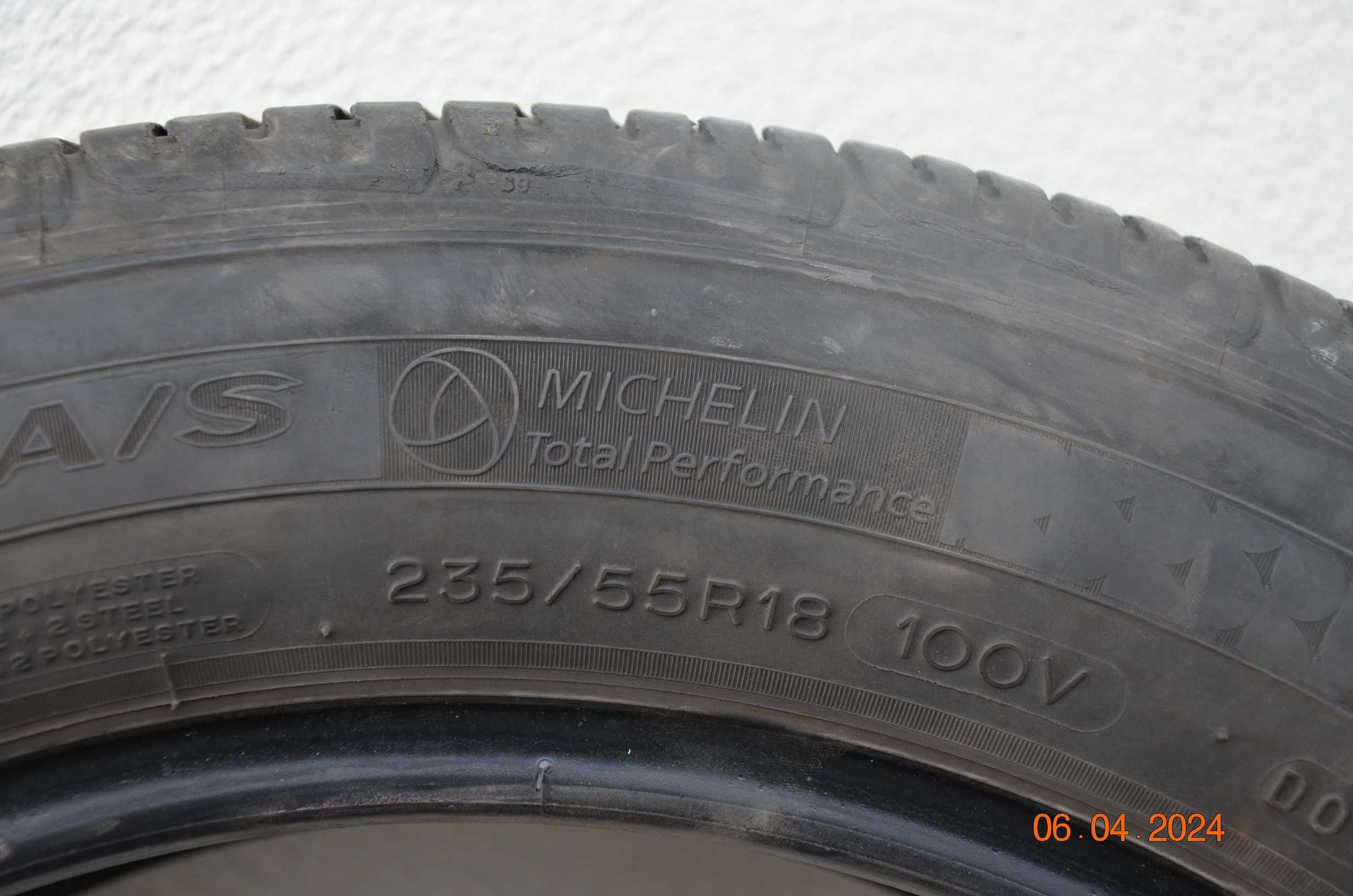 opony michelin premier a/s 235/55 r 18/ 5  mm całoroczne  DOT 18/16