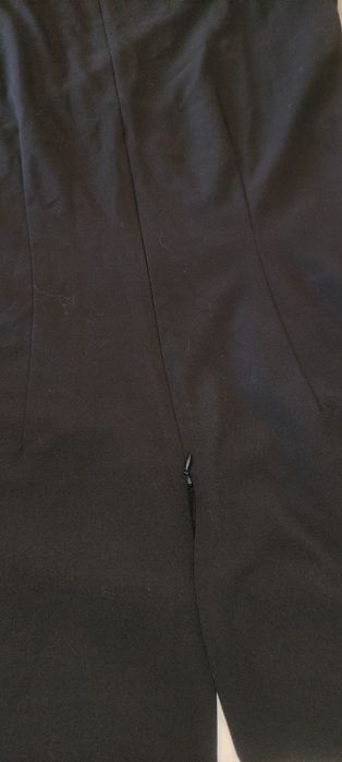 Monnari sukienka czarna elegancka krótki rękaw 42 kokarda wzór wizyta