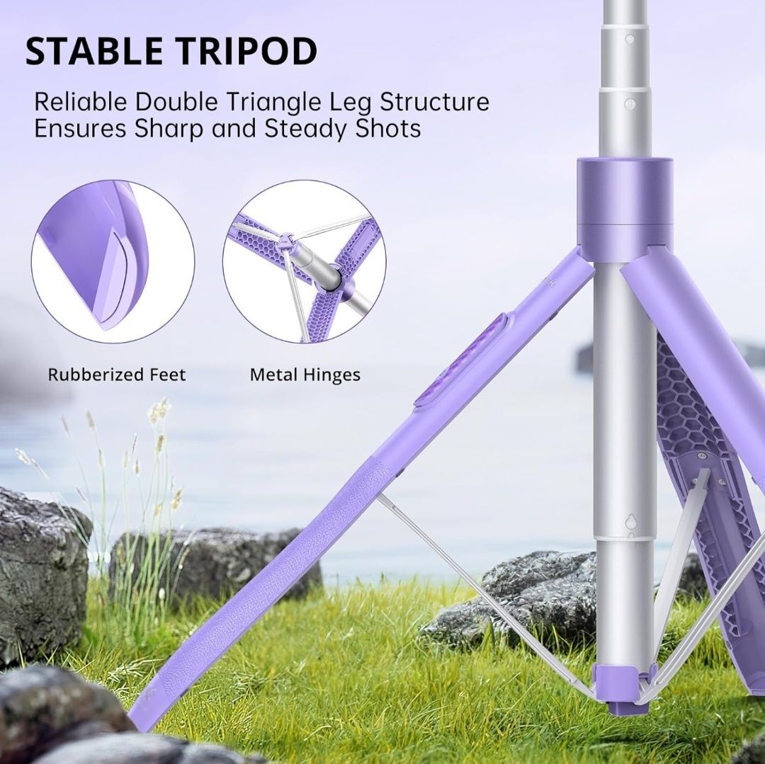 ATUMTEK Statyw do selfie Stick 1,5 m fioletowy