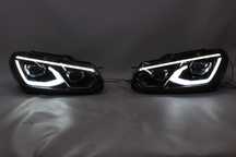 Lampy przednie przód VW GOLF 6 08-13 FUL LED BI-LED h7 NEON Animacja