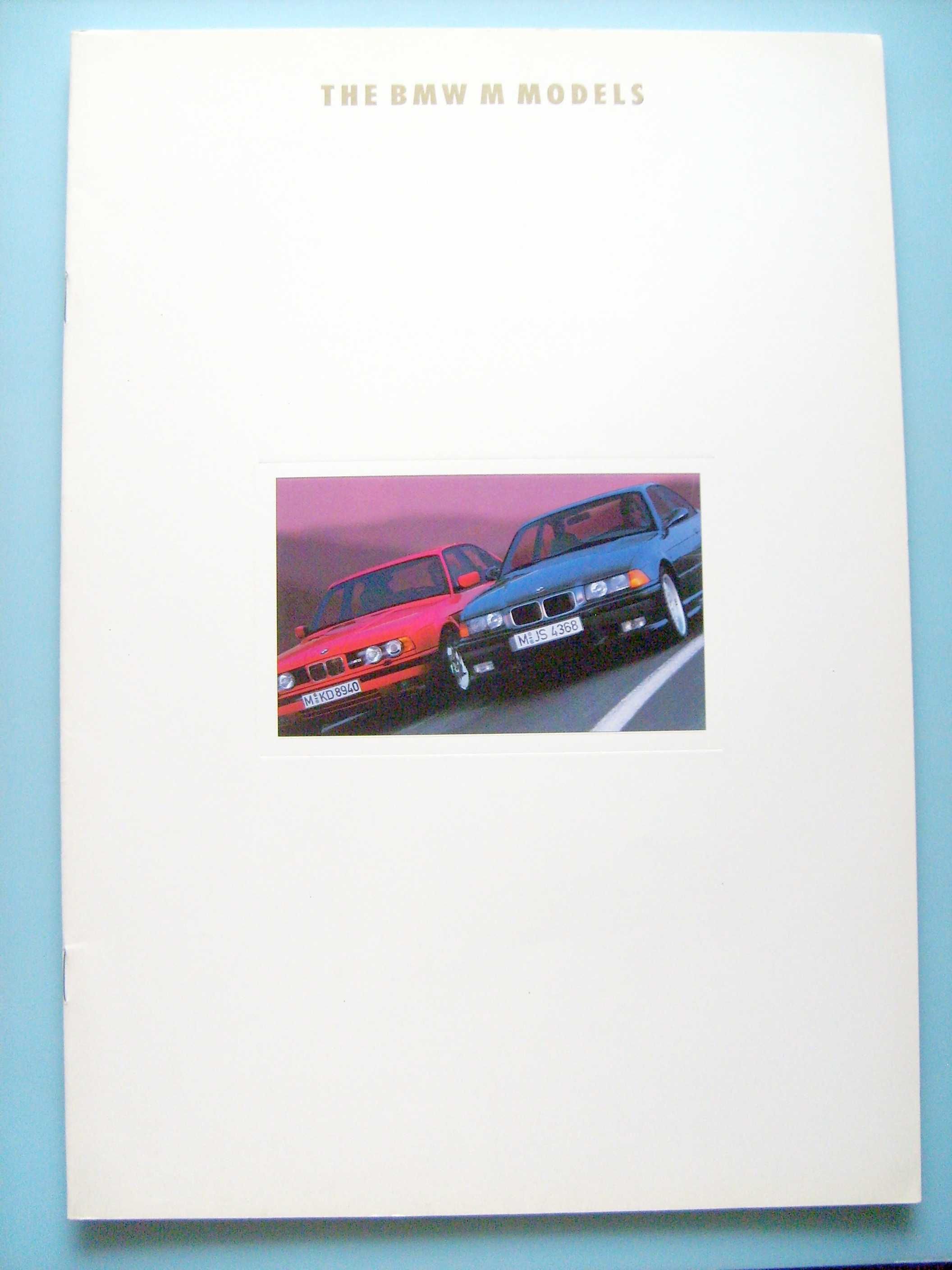 BMW M-Models 1993 / M3 E36 + M5 E34 / prospekt 46 str., stan BDB (2nd)