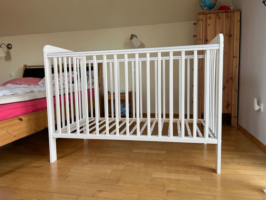 Łóżeczko niemowlęce Woodies Classic Cot 120x60 + przewijak Top Cot