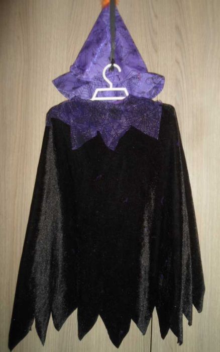 карнавальный костюм накидка Ведьма Колдунья  на 5-7 лет