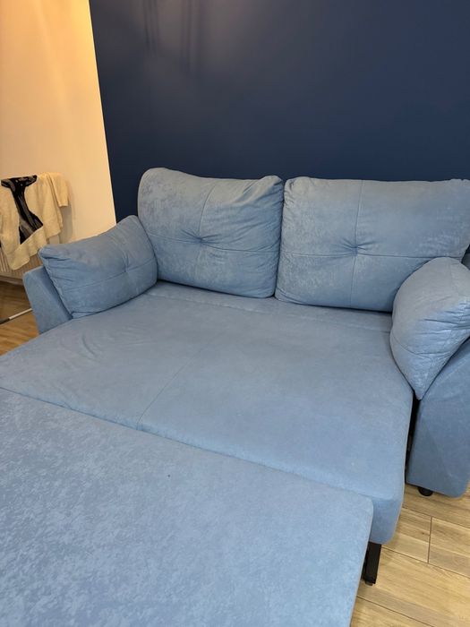 Диван блакитний розкладний