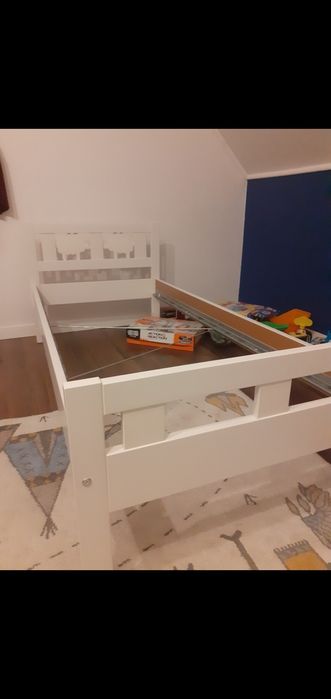 Łóżko ikea kritter rama białe
