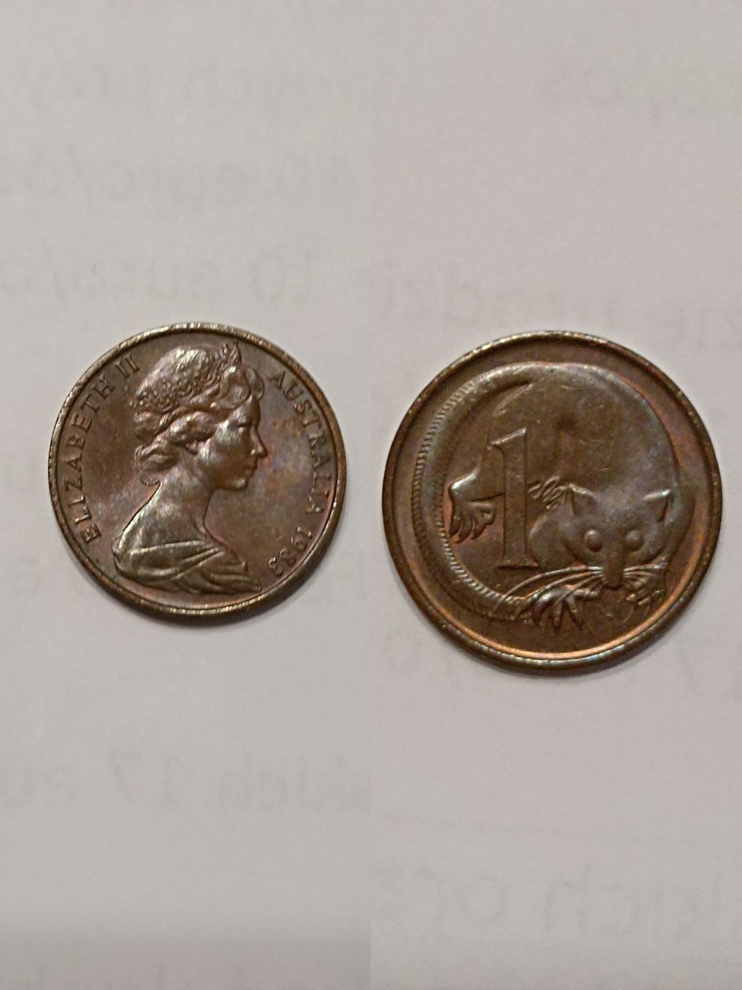 Moneta 1cent Elżbieta II Australia rok 1983
