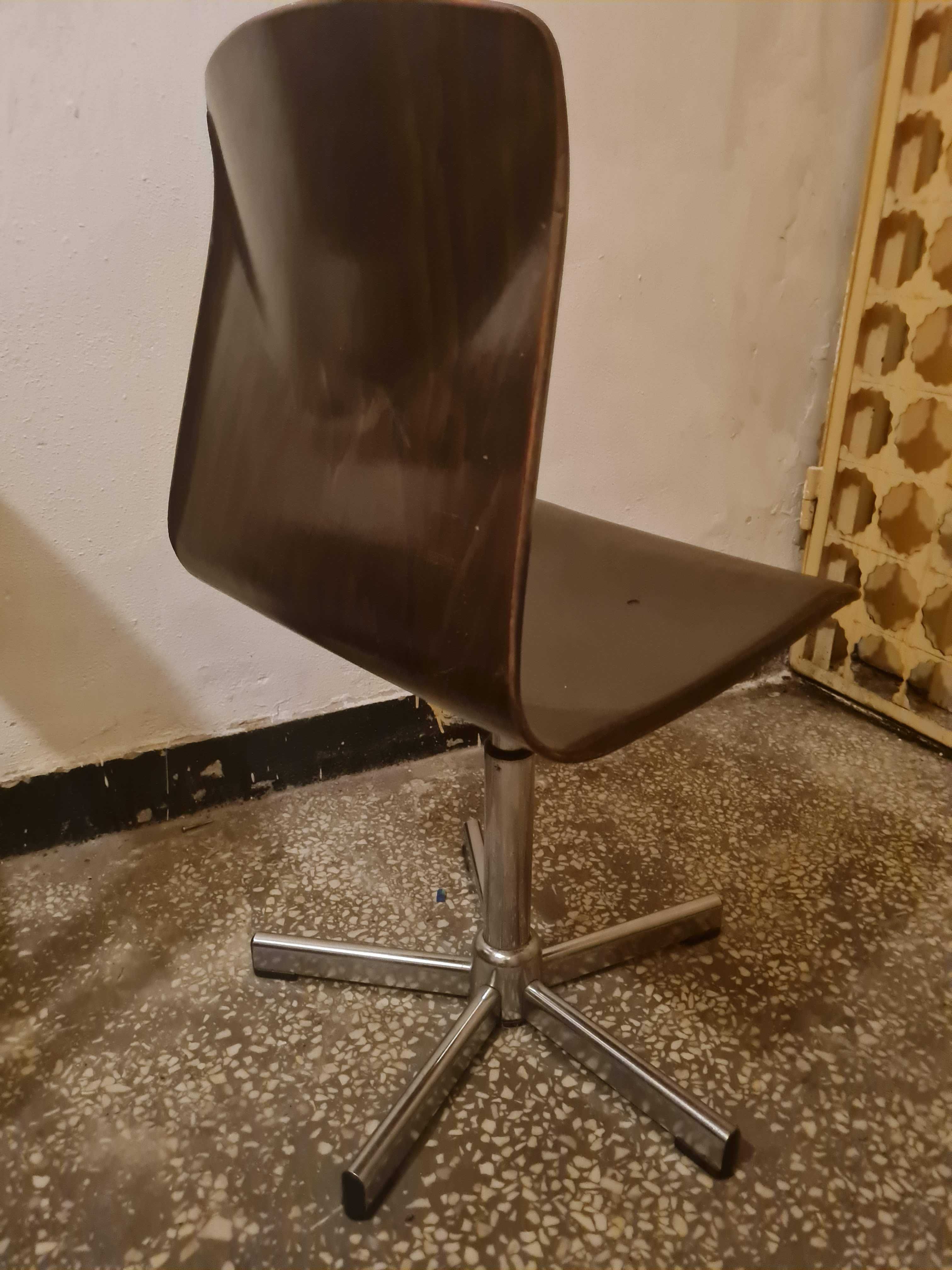 Krzesło obrotowe vintage,gięta sklejka lata 60,mid century