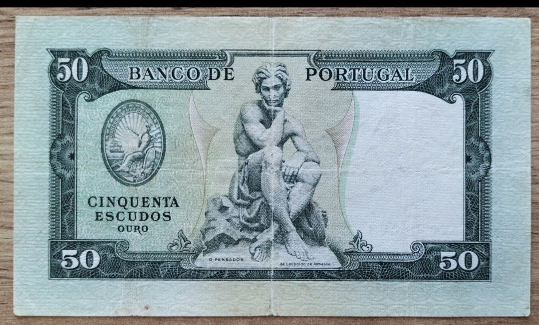 Nota 50$ 1955 Fontes Pereira Melo Excelente Estado