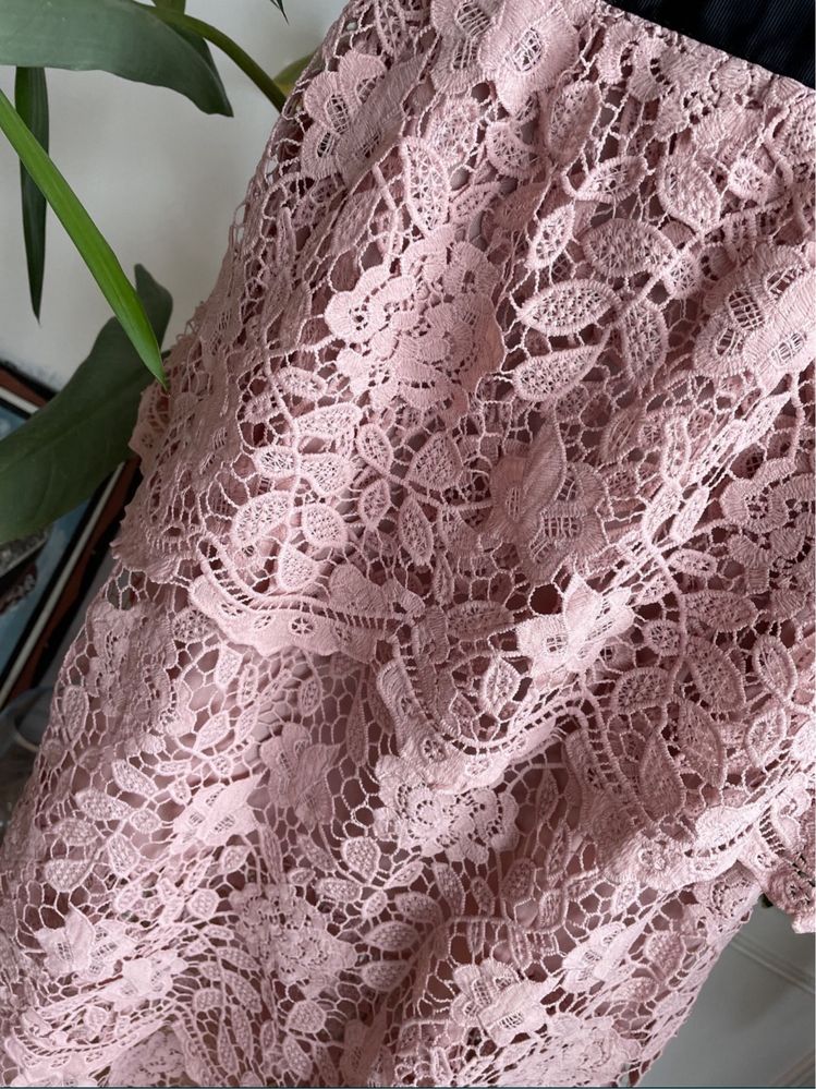 Boohoo koronkowa sukienka midaxi midi ażurowa  44 xxl 46 3 xl