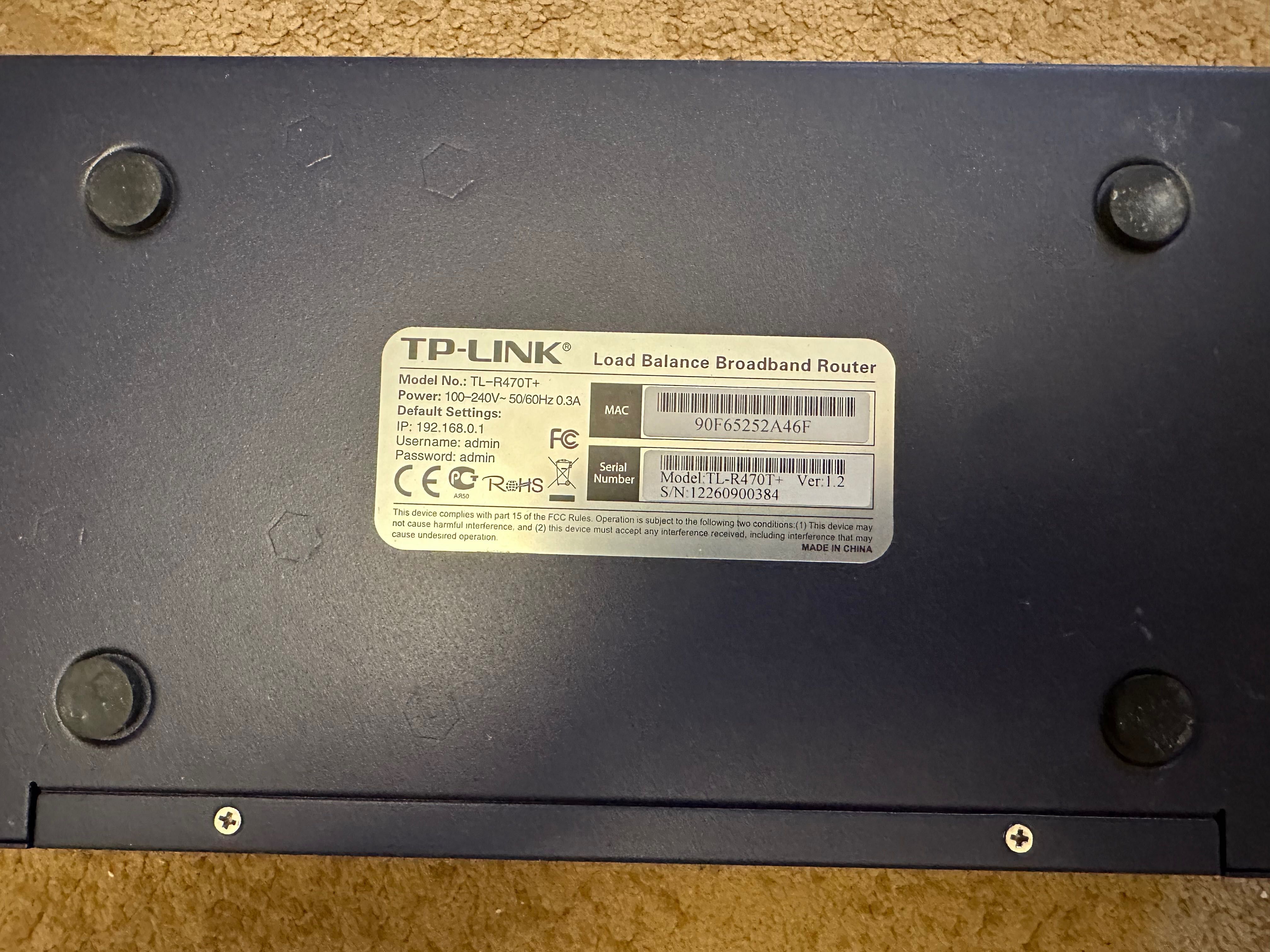 Маршрутизатор TP-Link TL-R470T+,