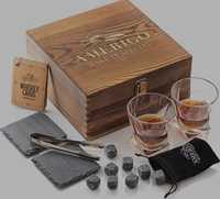 Ekskluzywny Zestaw do Whisky (drewno sosnowe, jakość Premium)