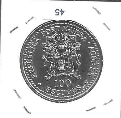 Autonomia Regional - Açores - 10º Aniv.- - - 100$00 - 1986 - - - Moeda