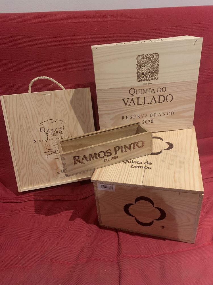 Caixas de vinho madeira varios tamanhos