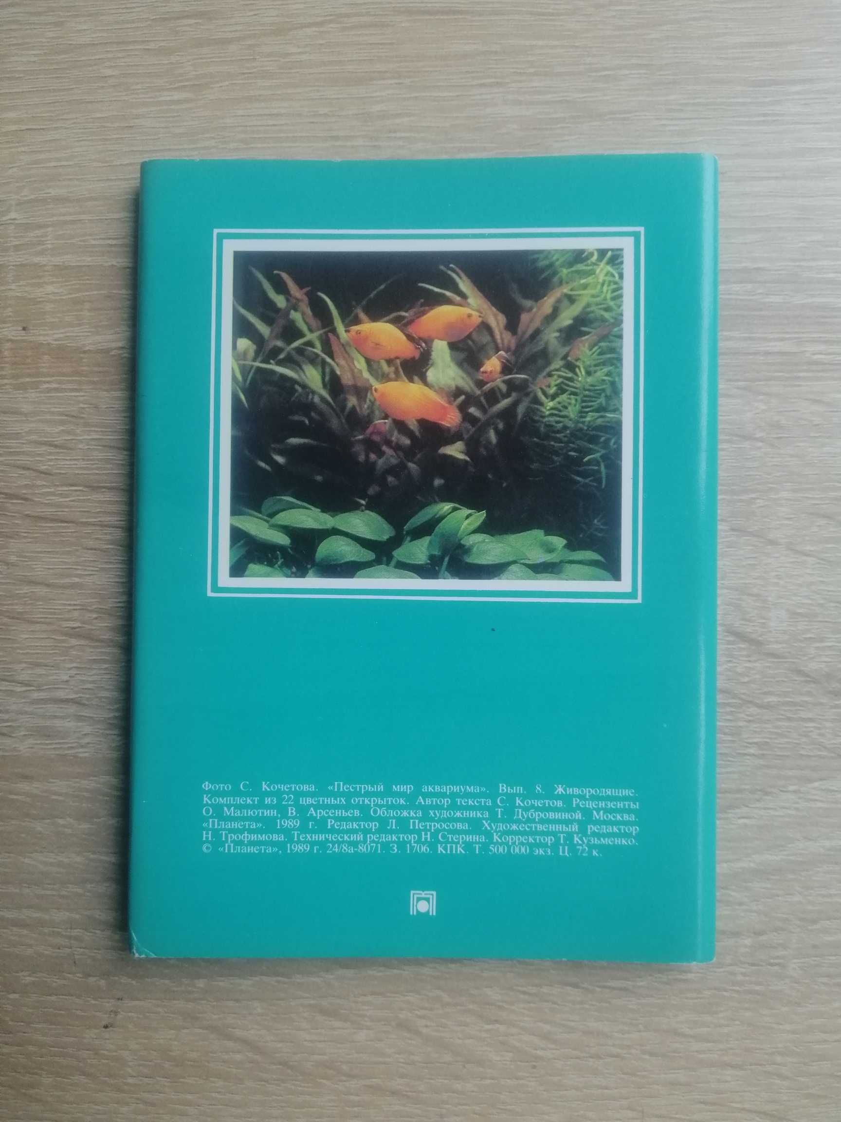 Пестрый мир аквариума Открытки 1989 год