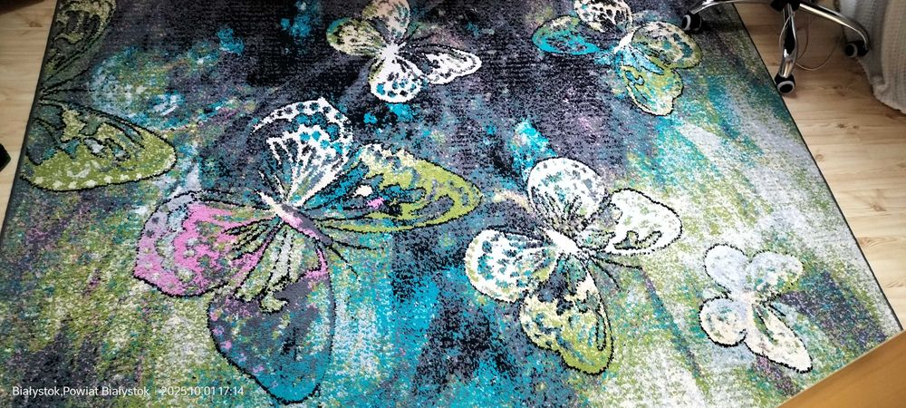 Dywan motyle przepiękny 219x159