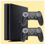 Sony Playstation 4 Slim 1 TB, 2 геймпада