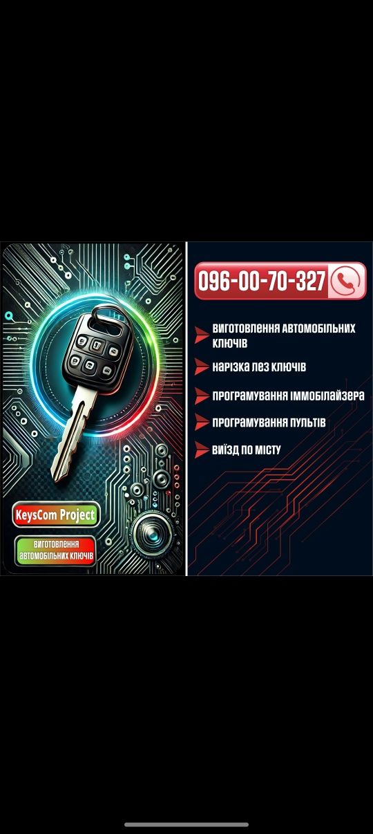 Виготовлення Автомобільних ключів