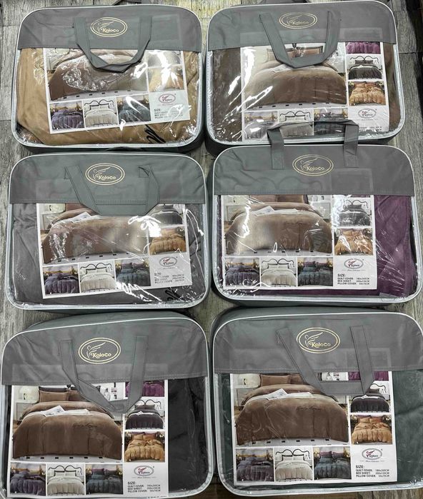 Вишукане приємна мʼяка велюрові комплекти постільної білизни "Monica"