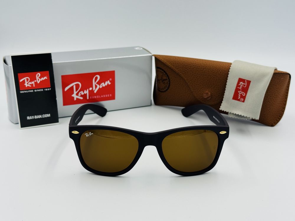 Солнцезащитные очки Ray Ban Wayfarer 2140 Matte Brown 54мм стекло
