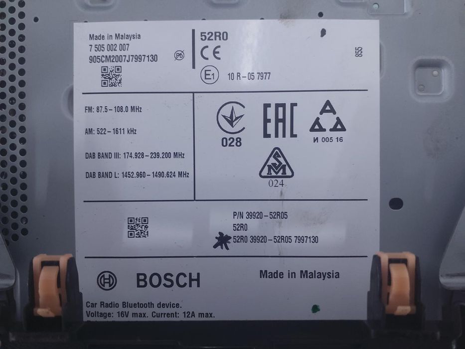 RADIO SUZUKI SWIFT V (AZ) REF: 52R039920  | 2017 - 2025